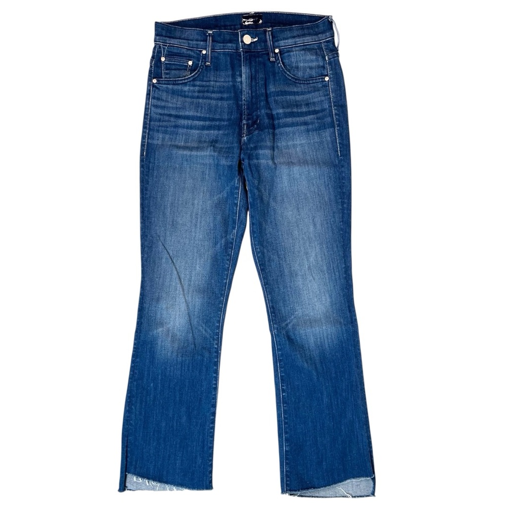 MOTHER Denim The Insider Crop Step Fray Jeans Second Thyme Around Size 27 - Picture 4 of 16
